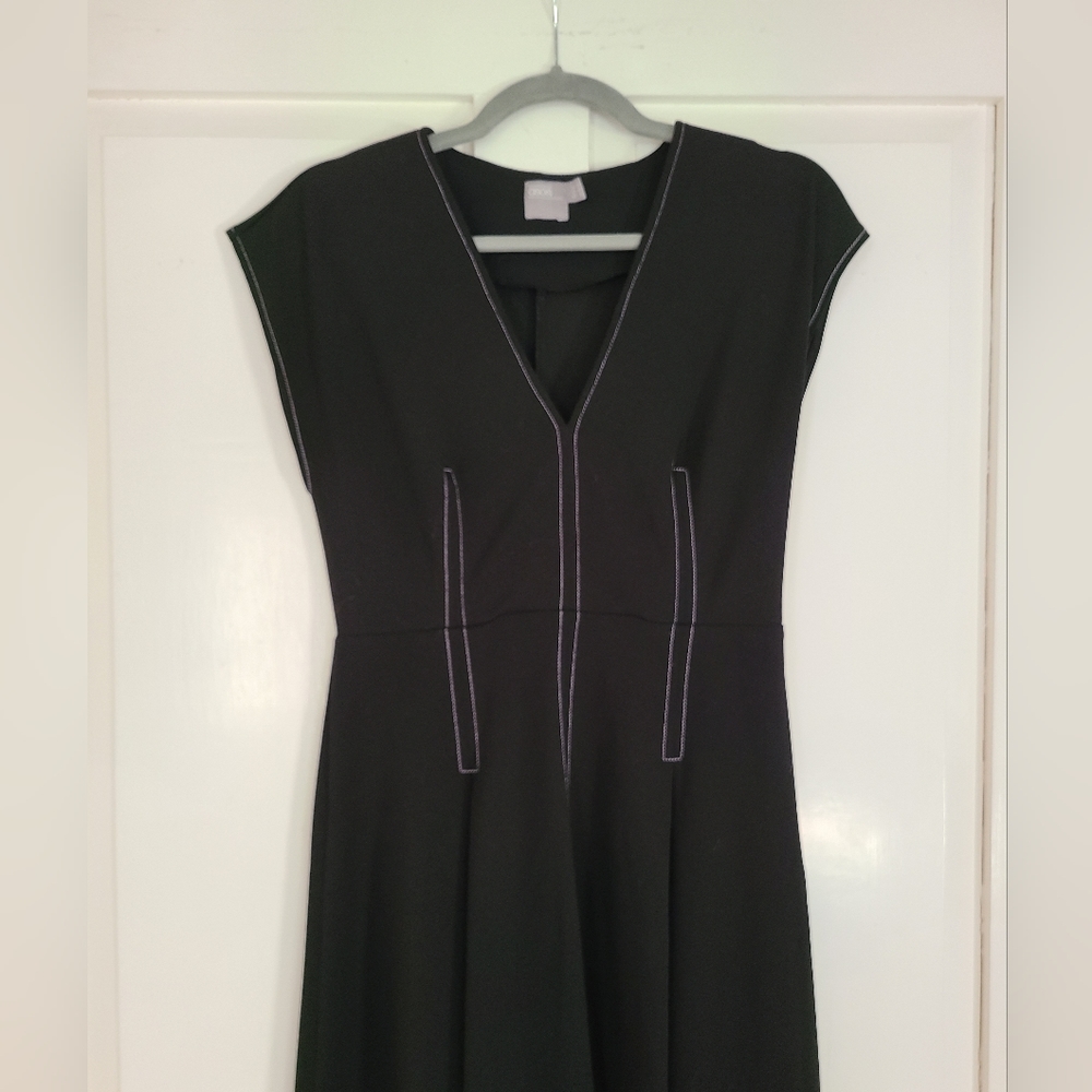 ASOS cap-sleeve midi n-veck dress